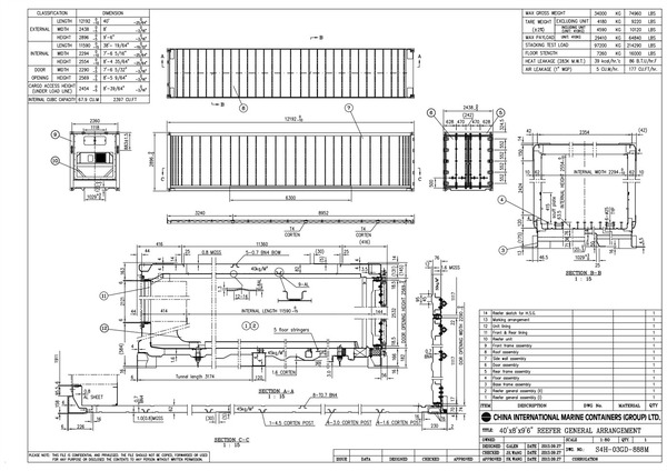 Thông số kỹ thuật container 40’RH (High Cube)