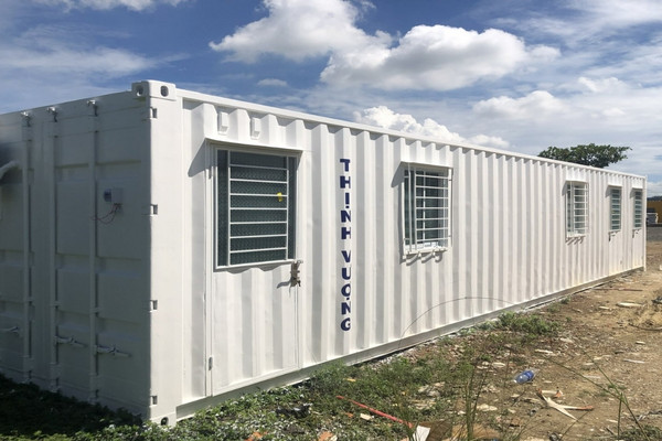 Mẫu 4: Container văn phòng có toilet ưu tiên cho dự án dài ngày ở vùng xa hạ tầng