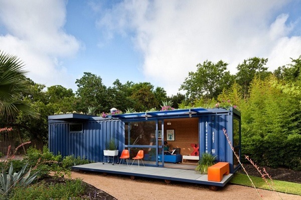 Nhà container có kết cấu khá vững chắc và chi phí thấp hơn nhà bê tông truyền thống