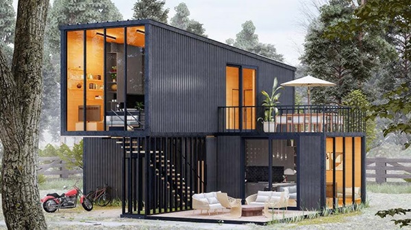 Nhà container 2 tầng tăng diện tích sử dụng mà không tốn thêm diện tích đất