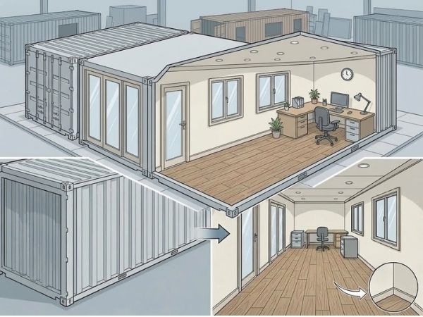 Kiểm tra, xử lý các lỗi và vệ sinh văn phòng container sau khi hoàn thiện