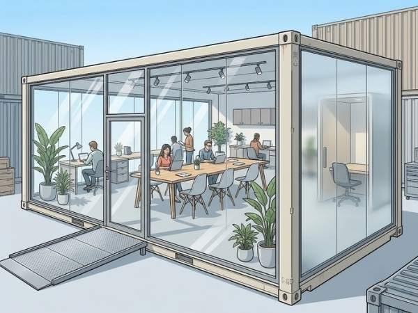 Mẫu thiết kế văn phòng ghép từ nhiều container