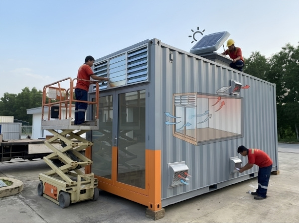 Lắp hệ thống thông gió, thoát khí nóng cho container