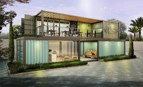 Container quán cà phê thường được trang trí ấn tượng thu hút khách hàng