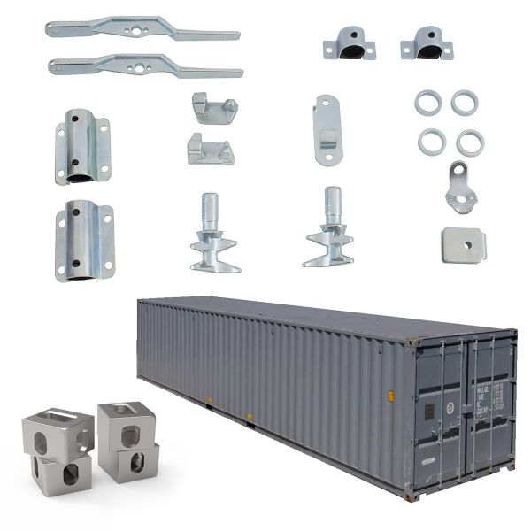 Phụ tùng container gồm các linh kiện, chi tiết cấu thành nên một vỏ container hoàn chỉnh